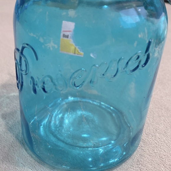 New Classic Preserves Blue Glass Canister Storage Jar Size 6" ! - Picture 3 of 8